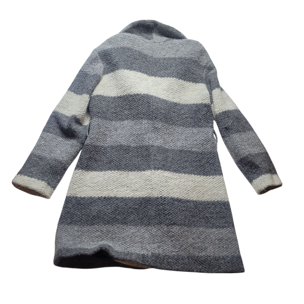 Antoni & Alison Size 12 Stylish Gray and Cream Women's Coat - Picture 6 of 7